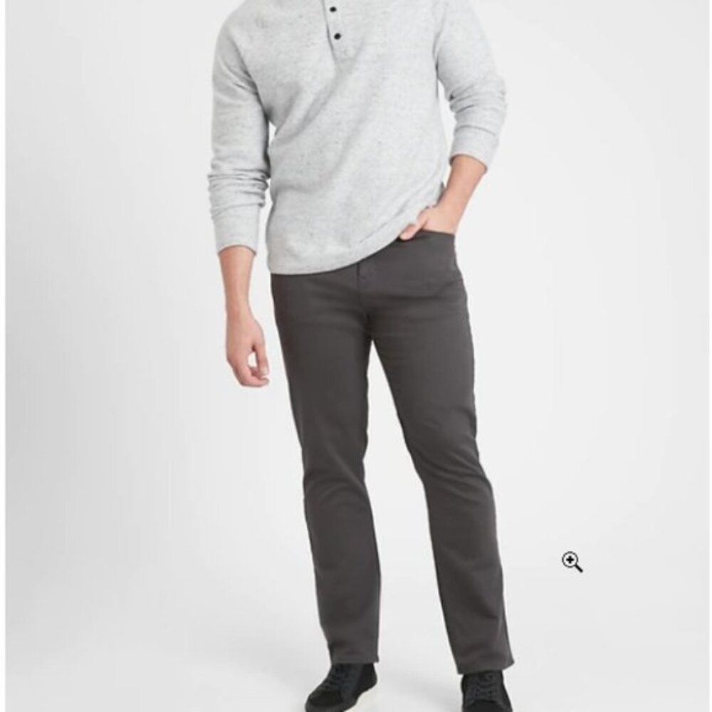 Banana Republic Traveler Pants Navy Slim Fit 32x30 Stretch Italian Cotton - Picture 7 of 7